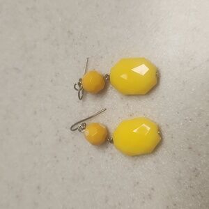 Yellow/Gold Drop Earrings, GUC